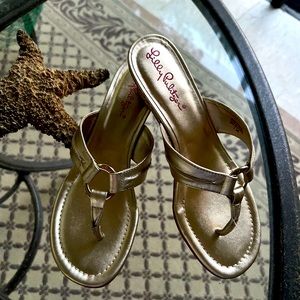 Lilly Pulitzer McKim Gold sandals